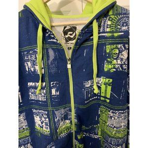 RIDE SNOWBOARDS Men’s Sz L Ski Snow Jacket Coat‎ Blue Green White